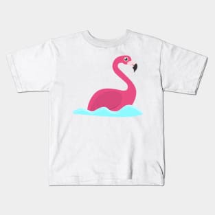 swimming flamingo Kids T-Shirt